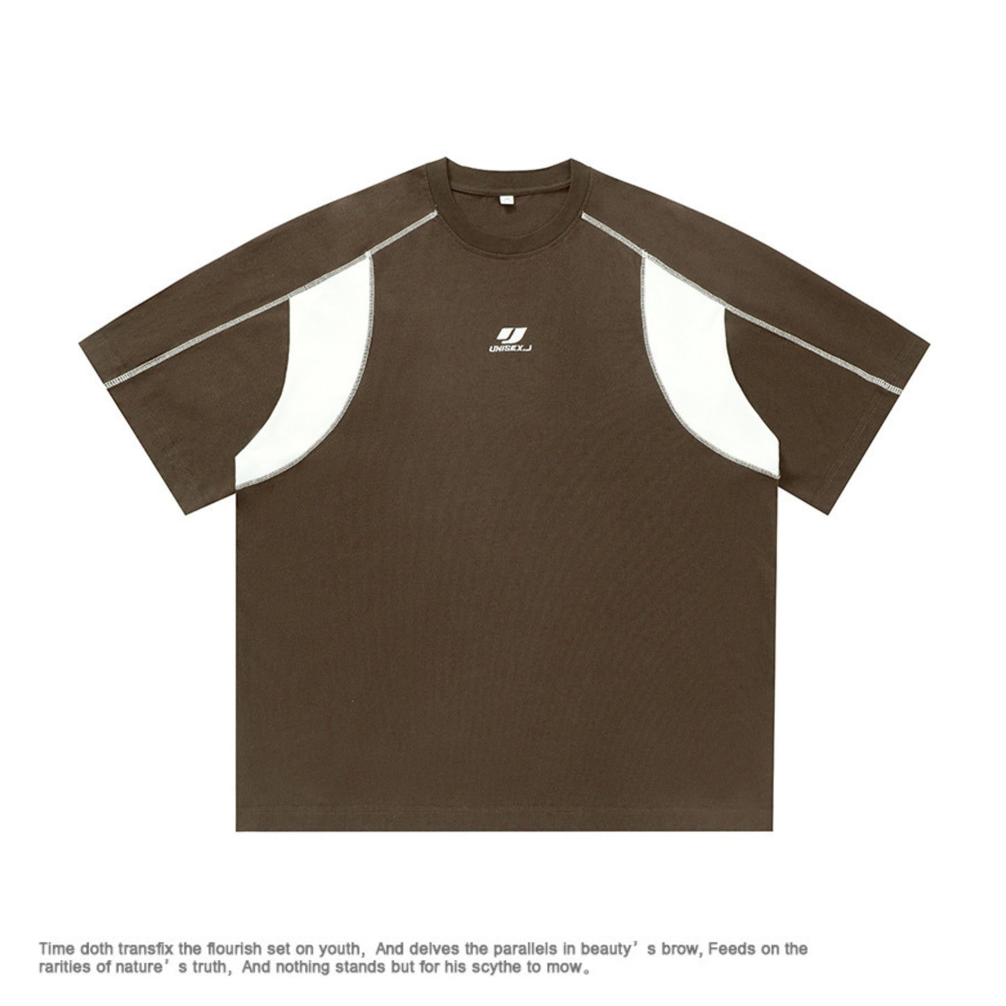 ST-01︱明線撞色拼接TEE