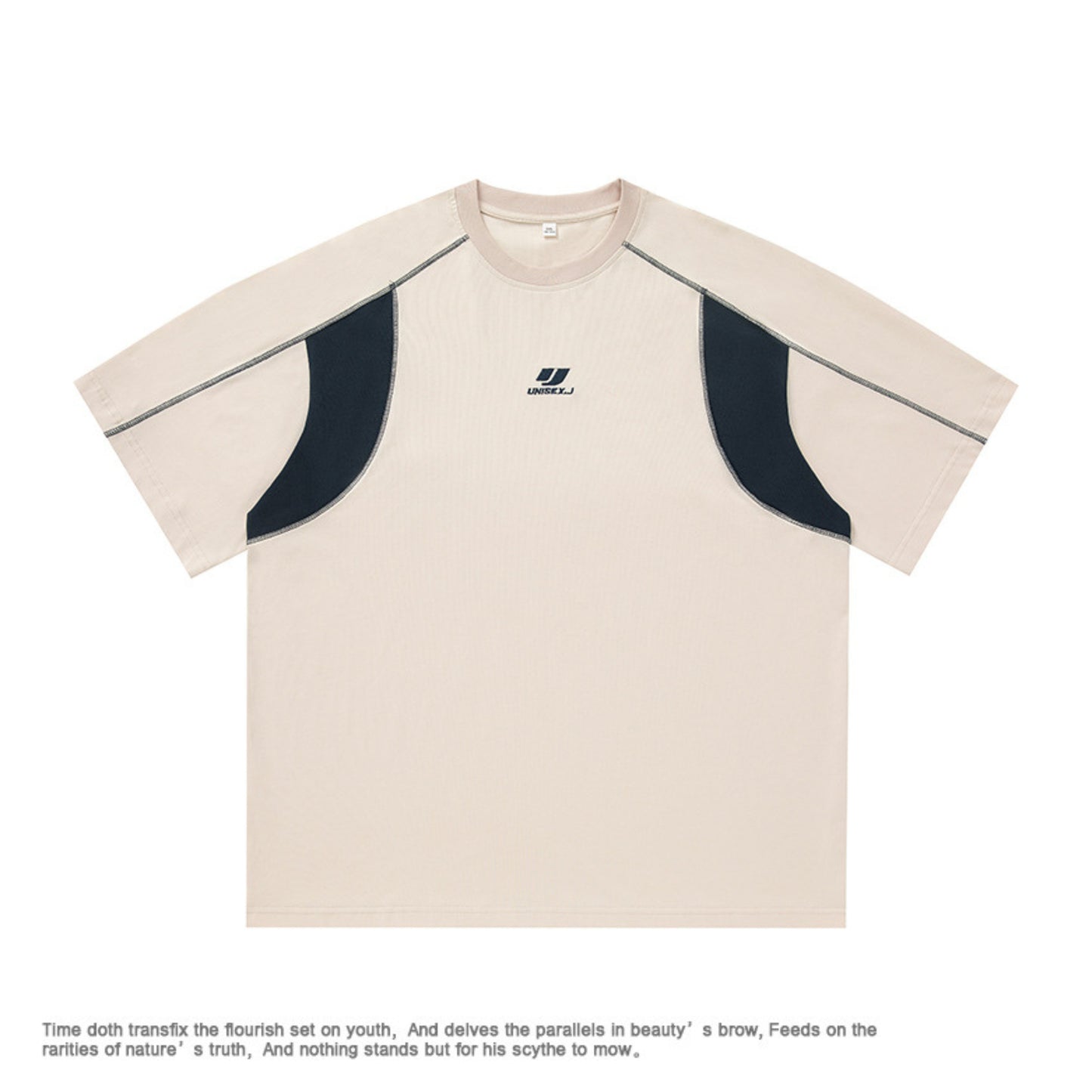 ST-01︱明線撞色拼接TEE